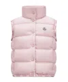 Moncler Badia Down Vest Pink In Pink