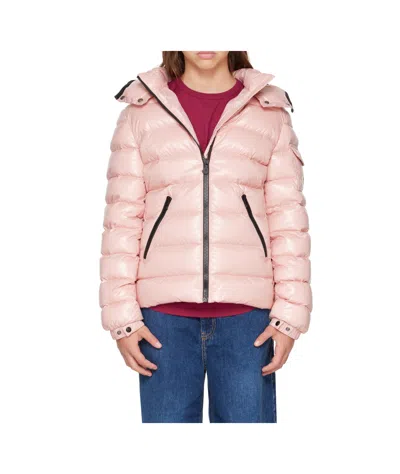 Moncler Bady Hooded Down Jacket In Pink