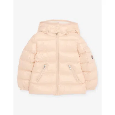 Moncler Babies' Bady Hooded Shell-down Jacket 6 Months - 3 Years Light Pink In Neutral