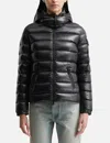 Moncler Bady Hooded Short Down Jacket In Black