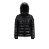 Moncler Bady Hooded Short Down Jacket Black In Black
