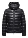 Moncler Women Bady Hooded Short Down Jacket Black In Black