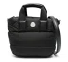 Moncler Micro Shoulder Bag With Quilted Design And Removable Strap In Black