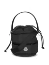 Moncler Caradoc Fabric Bucket Bag With Adjustable Strap In Black