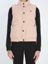 Moncler Grenoble Baise Padded Vest In Neutral