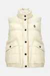 Moncler Grenoble Padded Gilet In Down Beige In Neutral