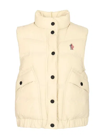 Moncler Baise Padded High-neck Gilet In Neutral
