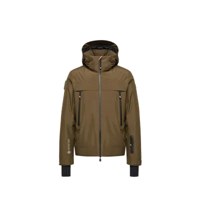 Moncler Balmhorn Hooded Gore-tex Insulated Ski Jacket In Brown