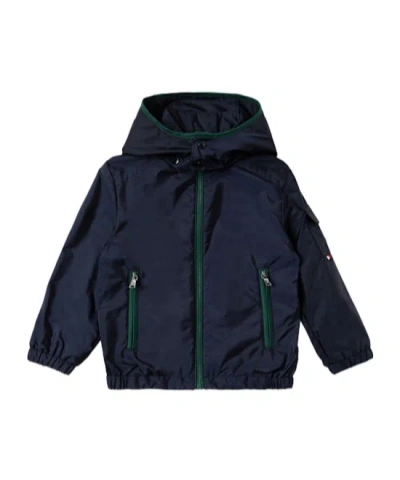 Moncler Kids' Banu Nylon Rain Jacket In Blue