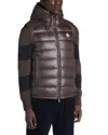 Moncler Men's Barant Hooded Puffer Vest In Brown