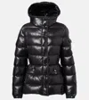 Moncler Womens Barante Hooded Shell-down Jacket Black