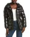 Moncler Bady Hooded Short Down Jacket In Black