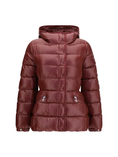 Moncler Barante Down Jacket In Dark Red
