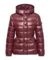 Moncler Multicolor Goose Down Full-length Jacket In Burgundy