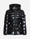 Moncler Womens Black Barante Logo-patch Slim-fit Shell-down Jacket In Black