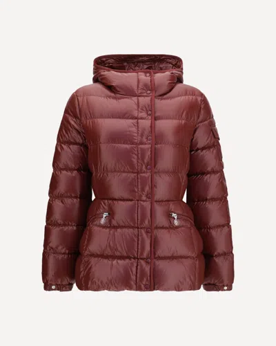 Moncler Multicolor Goose Down Full-length Jacket In Red
