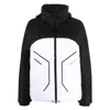 Moncler Black And White Barbat Down Jacket In White