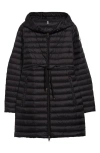 Moncler Barbel Hooded Quilted Down Puffer Parka In Black/black