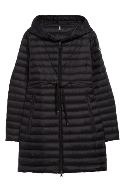 Moncler Barbel Hooded Quilted Down Puffer Parka In Black/black