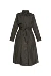 Moncler Barbentane Belted Trench Coat In Black