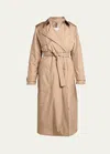 Moncler Barbentane Lightly Padded Trench Coat In Beige