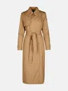 Moncler Barbetane Double-breasted Trench Coat In Brown