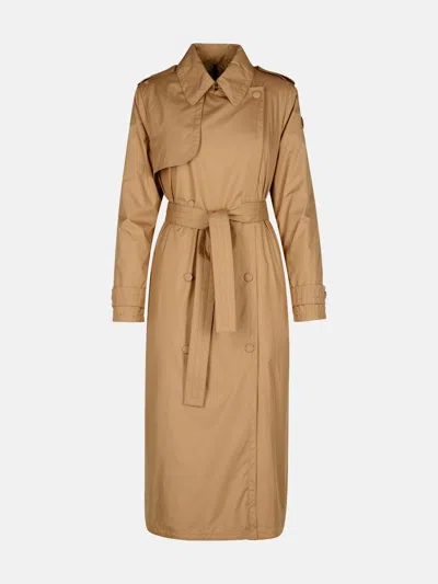 MONCLER 'BARBETANE' BEIGE POLYESTER TRENCH COAT
