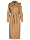 Moncler Barbetane Double-breasted Trench Coat In Brown