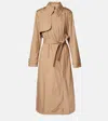 Moncler Barbetane Double-breasted Trench Coat In Pink