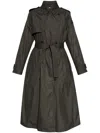 Moncler Barbentane Belted Trench Coat In Black