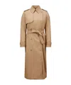 Moncler Barbetane Double-breasted Trench Coat In Pink