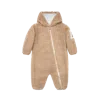 Moncler Barboteuse À Capuche En Teddy In Neutral