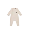 Moncler Logo Cotton Baby Grow Pink In Pink