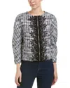Moncler Bardain Silk-lined Jacket In Gray