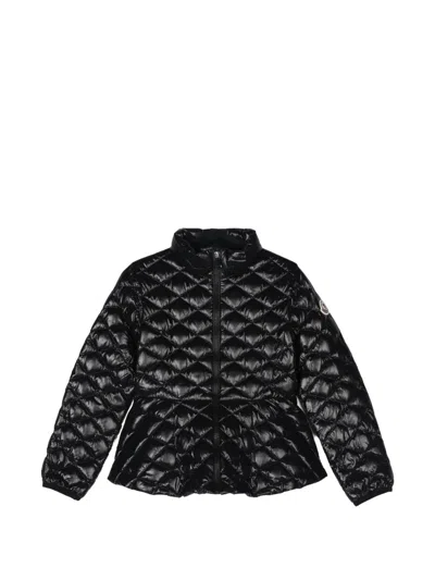 Moncler Kids' Barive Diamond-quilted Jacket In Black