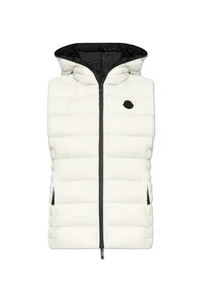 Moncler Barraux Hooded Down Puffer Vest In White