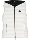 Moncler Weser Hooded Down Puffer Vest In Grey