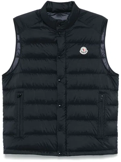 Moncler Barthe Down Vest In Blue