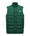 Moncler Piumino Smanicato Barthe In Nylon Verde Scuro  Uomo In Green