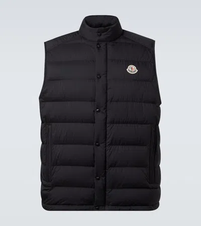 Moncler Sleeveless Cotton Jacket In Black