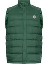 Moncler Piumino Smanicato Barthe In Nylon Verde Scuro  Uomo In Green