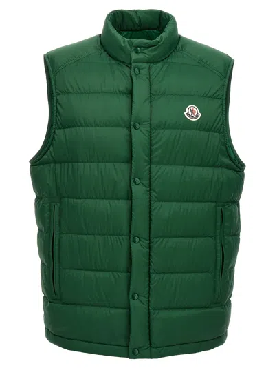 Moncler Barthe Quilted Shell Gilet In Green