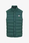 Moncler Piumino Smanicato Barthe In Nylon Verde Scuro  Uomo In Green
