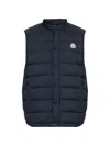 Moncler Barthe Padded Gilet In Blue