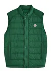 Moncler Barthe Quilted Shell Gilet In Green