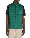 Moncler Piumino Smanicato Barthe In Nylon Verde Scuro  Uomo In Dark Green