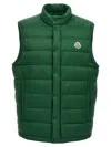 Moncler Piumino Smanicato Barthe In Nylon Verde Scuro  Uomo In Green