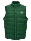 Moncler Piumino Smanicato Barthe In Nylon Verde Scuro  Uomo In Green
