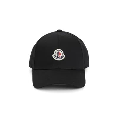 Moncler Baseball Cap In Black