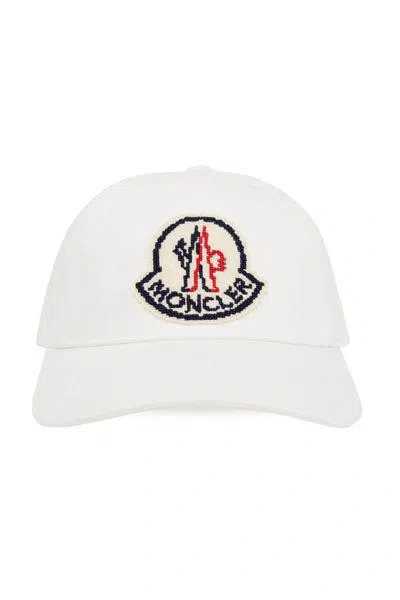 Moncler Baseball Cap In White